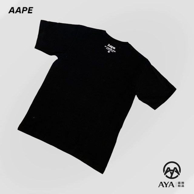 Aape 反光 Logo 黑色短袖