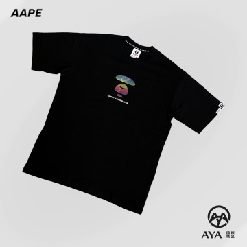 Aape 反光蘑菇Logo 短袖 黑